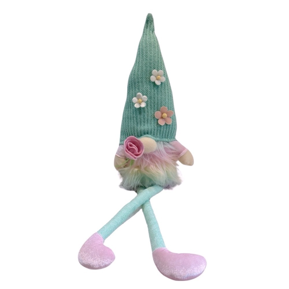 Summer Spring Flower Gnome Multi Colored Pastel
